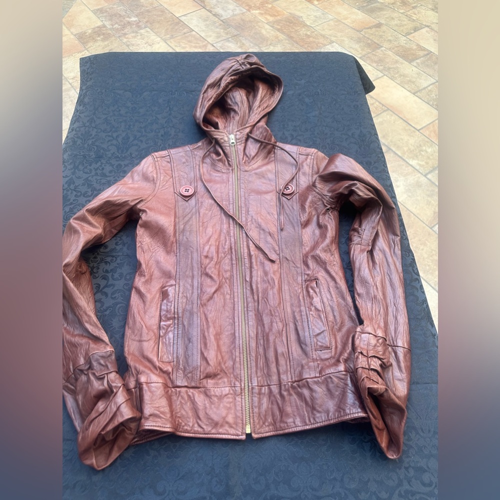 Mike & Chris Leather Jacket Size S Pit To Pit: 16… - image 2